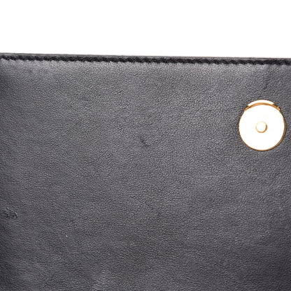 Saint Laurent Calfskin Crocodile Embossed Kate Monogram Tassel Chain Wallet Black 11 of 11
