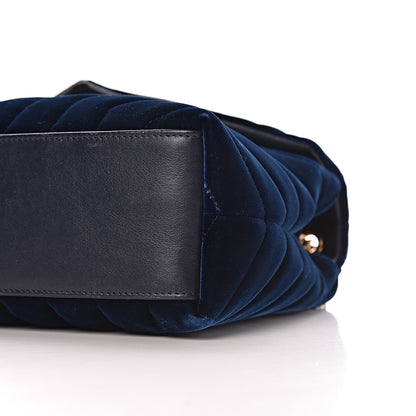 Saint Laurent Velvet Y Quilted Monogram Small Loulou Chain Satchel Medium Blue 15 of 21