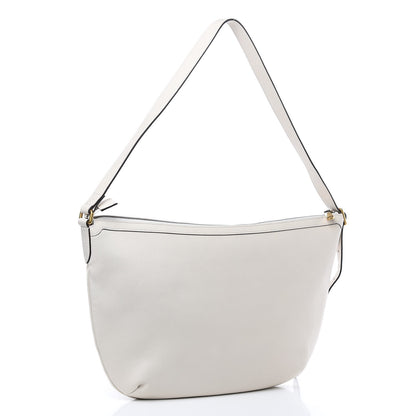 Gucci Grained Calfskin Logo Half Moon Hobo White 3 of 9