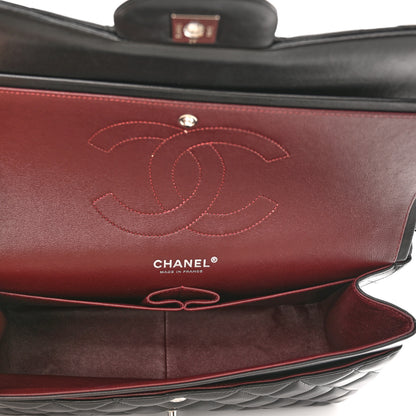 Chanel Lambskin Quilted Jumbo Double Flap Black 5 of 10