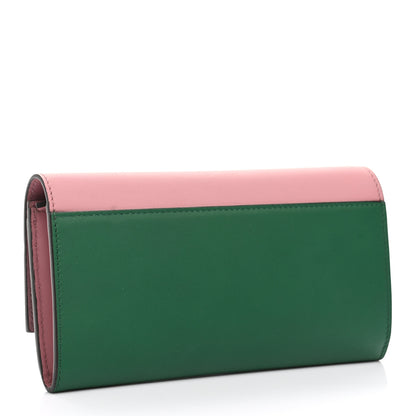 Gucci Moon Calfskin Continental Wallet Pink Green 3 of 8