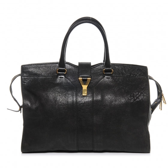Saint Laurent Leather Large Cabas Chyc Black 1 of 7