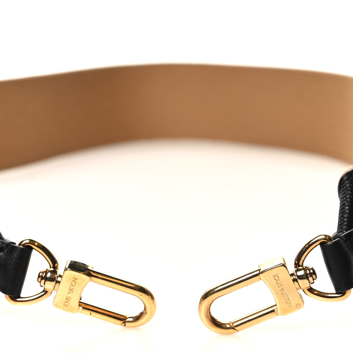 Louis Vuitton Calfskin Chevron 50mm Shoulder Strap Black 3 of 3