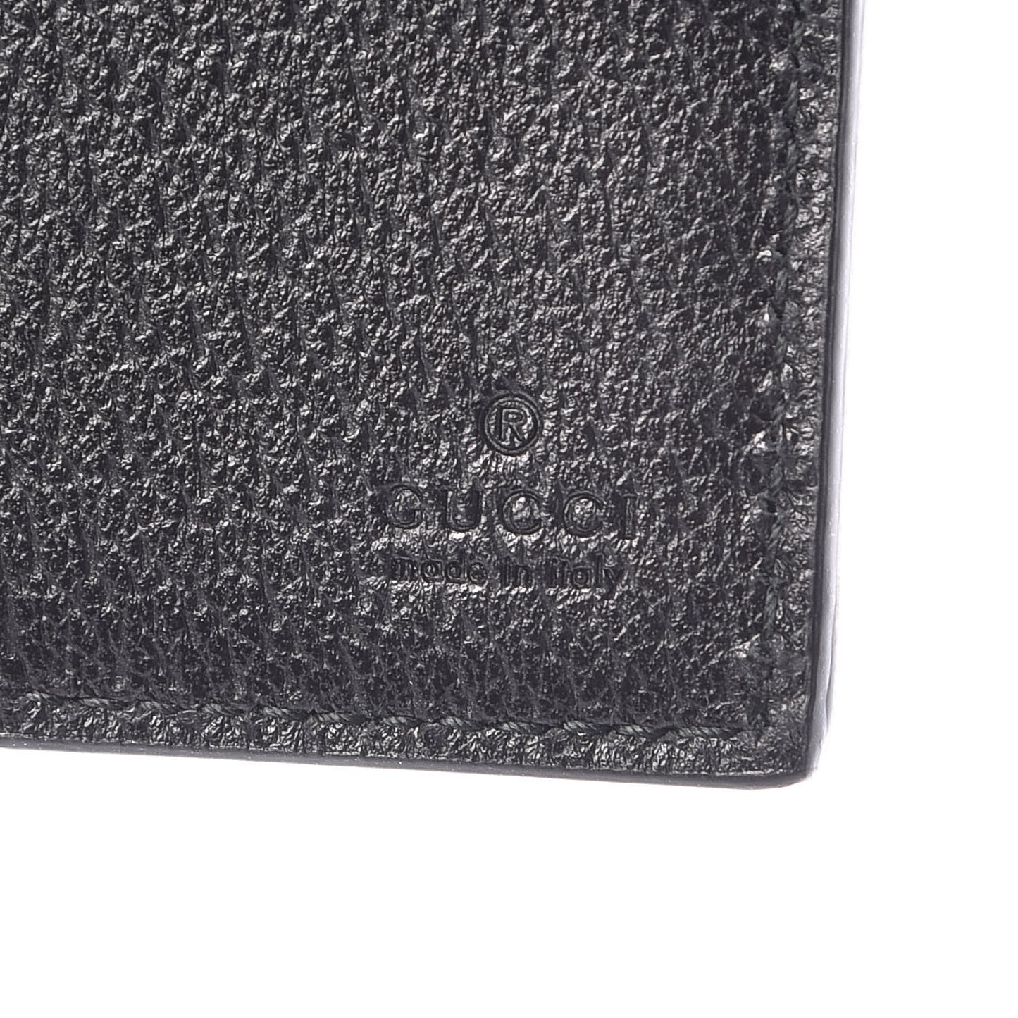 Calfskin Boar Effect GG Marmont Bi-Fold Wallet Black