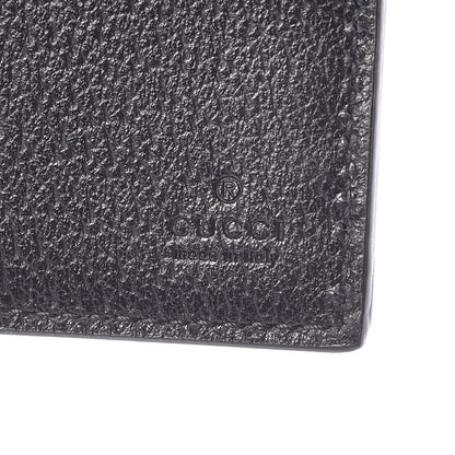 Gucci Calfskin Boar Effect GG Marmont Bi-Fold Wallet Black 6 of 8