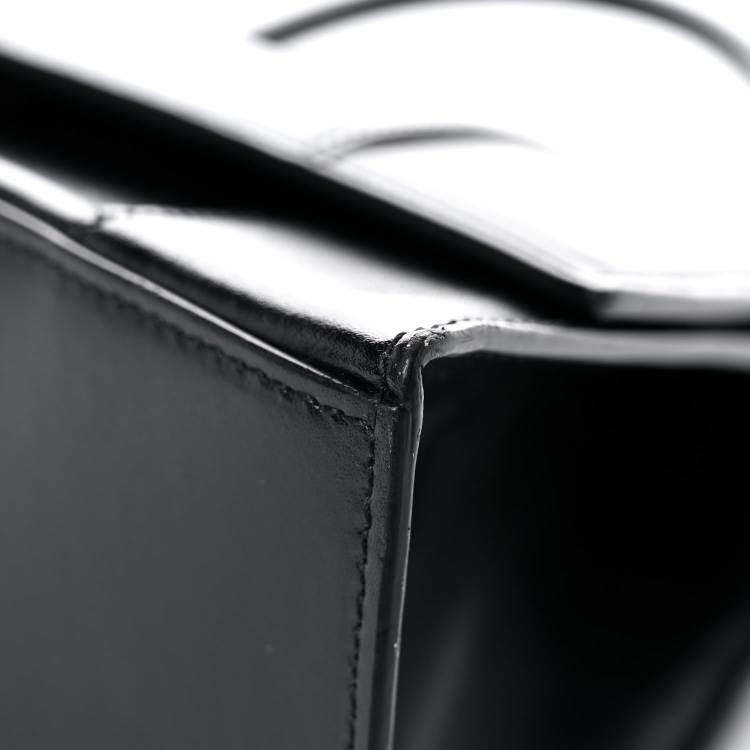Balenciaga Shiny Box Calfskin Small Hourglass Top Handle Bag Black 9 of 19