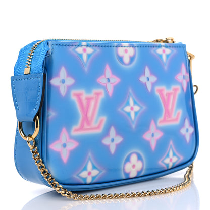 Louis Vuitton Vernis Valentine Mini Pochette Accessories Baby Blue Neon 3 of 8