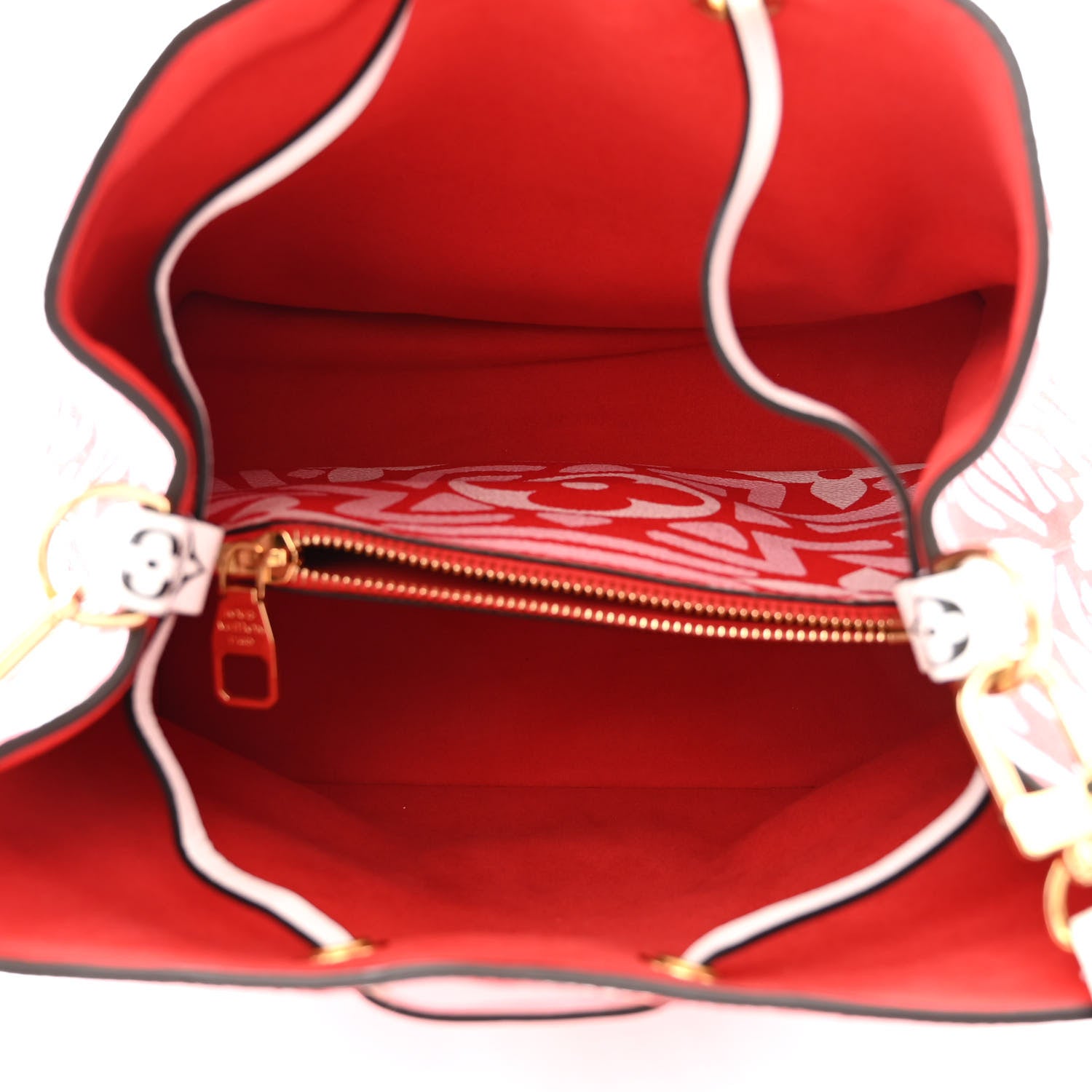 Louis Vuitton Monogram Giant Crafty NeoNoe MM Rouge Rose Creme 5 of 9