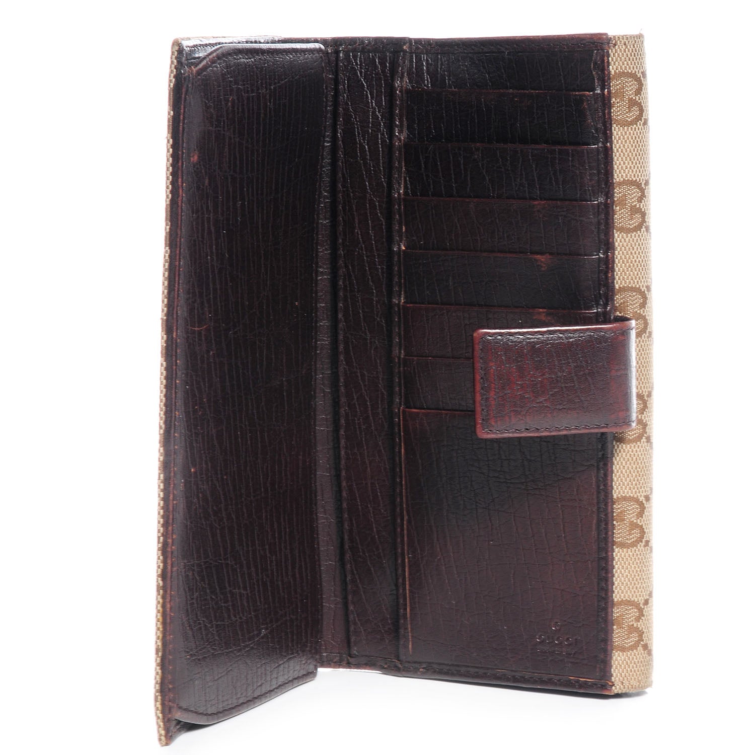 Gucci Monogram Hasler Continental Wallet Dark Brown 5 of 7