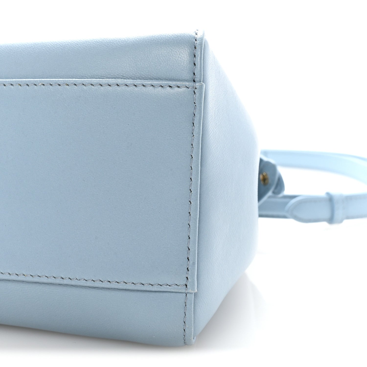 Fendi Nappa Mini Peekaboo Iconic Satchel Azzurro Baby 1835692