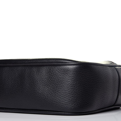 Gucci Pebbled Calfskin Logo Messenger Bag Black 9 of 9