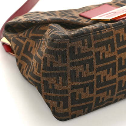 Fendi Zucca Enamel Big Forever Mama Baguette Tobacco Rosso 7 of 10