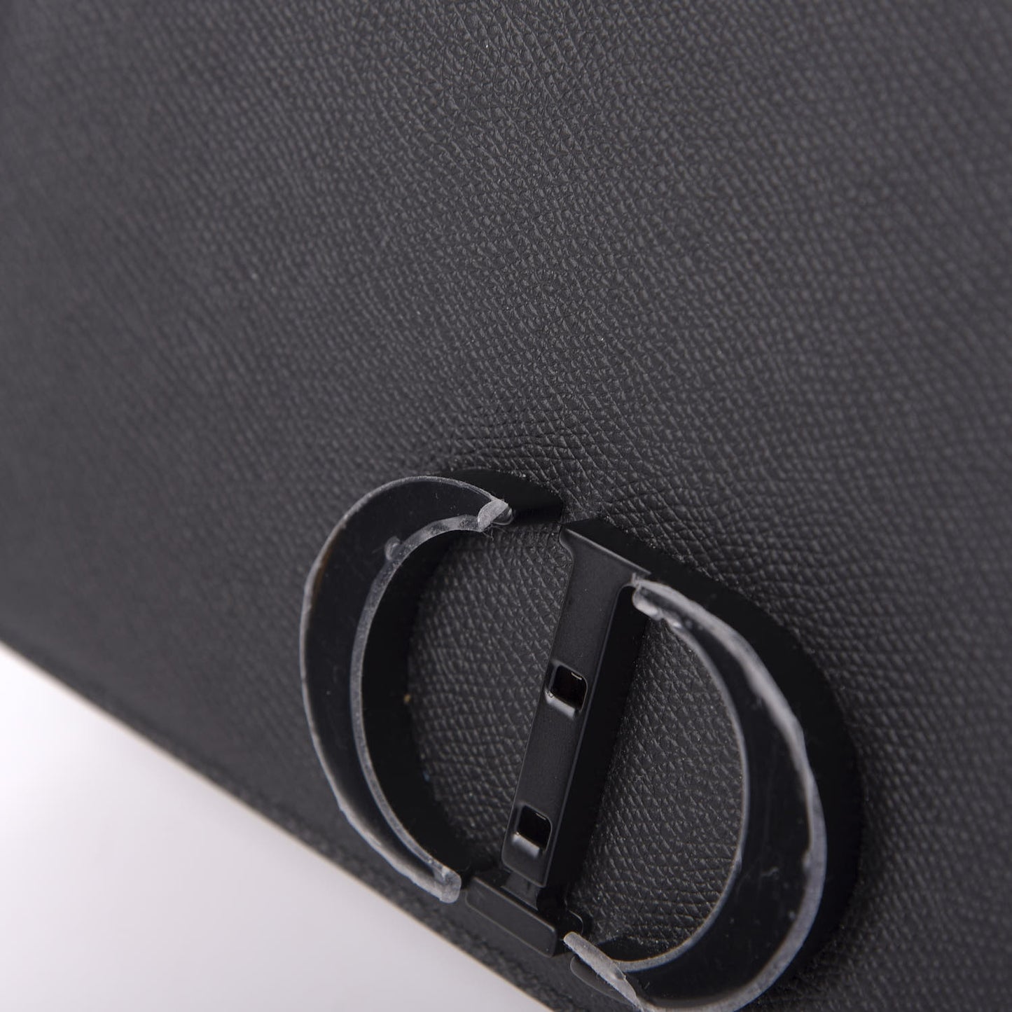 Ultra Matte Grained Calfskin 30 Montaigne Flap Bag Black