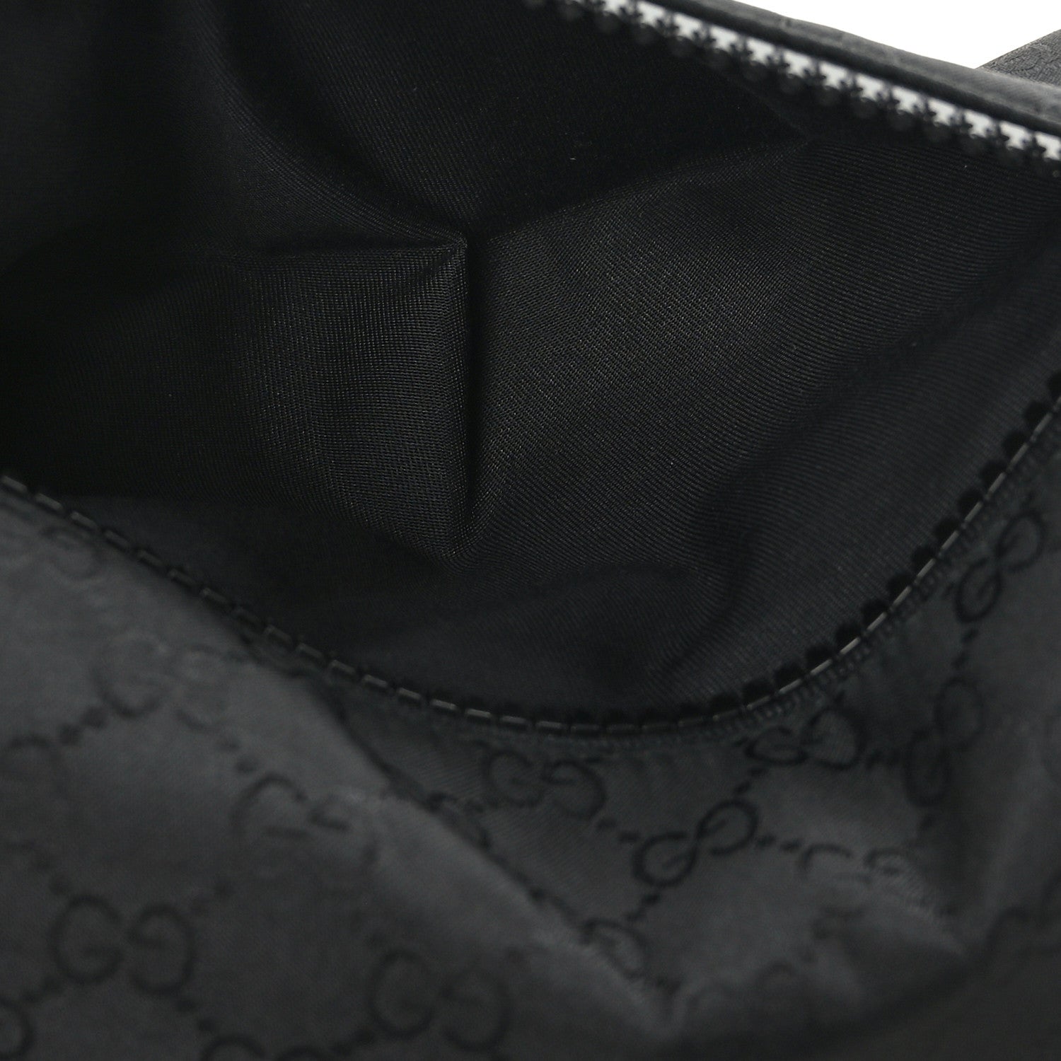 Gucci Nylon Monogram Fanny Pack Belt Bag Black 5 of 10