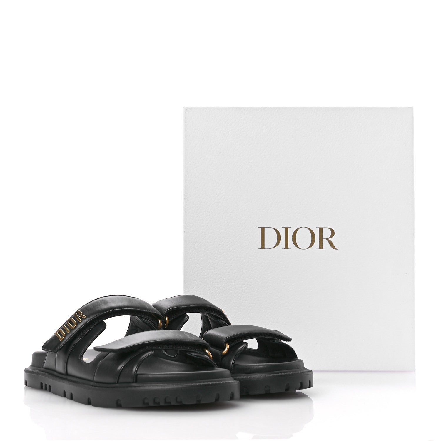 Christian Dior Lambskin Dioract 10mm Sandals 40 Black 9 of 9