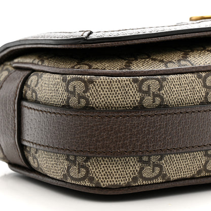 Gucci GG Supreme Monogram Web Mini Ophidia Flap Shoulder Bag Brown 9 of 13
