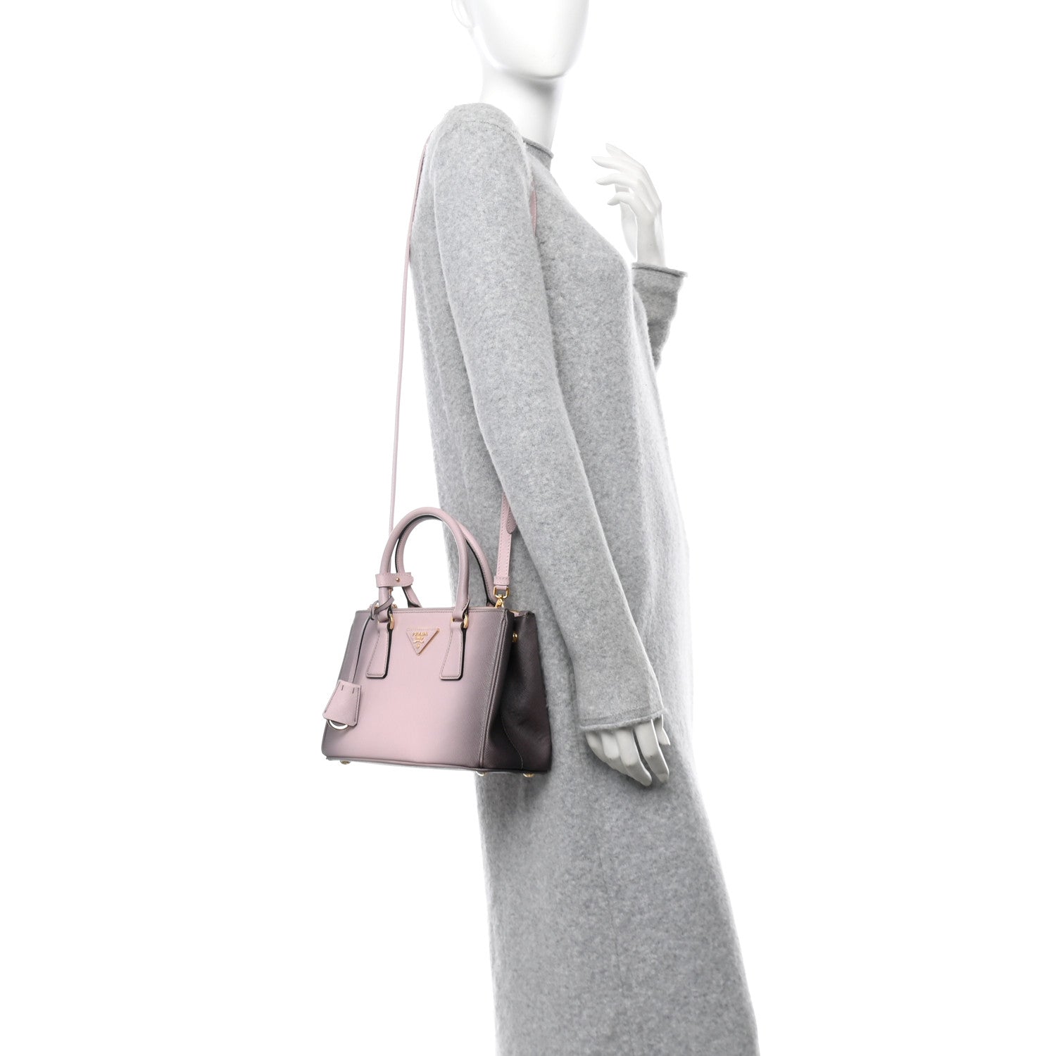 Prada Saffiano Lux Ombre Small Galleria Double Zip Tote Gradient Pink 2 of 10