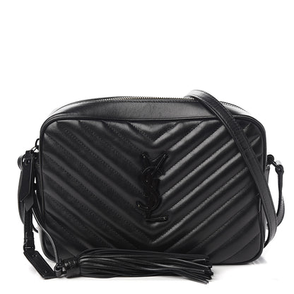 Saint Laurent Calfskin Matelasse Monogram Lou Camera Bag Black 1 of 9