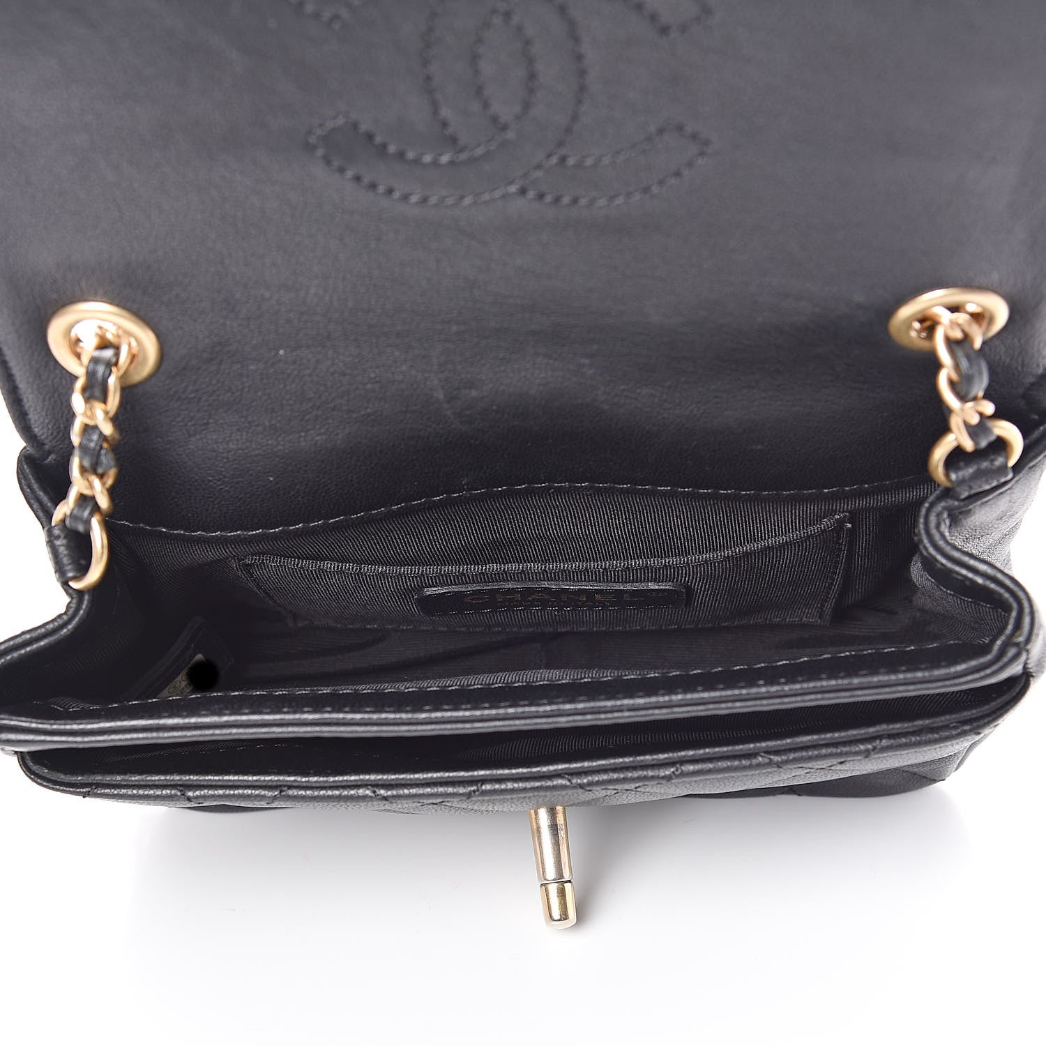 Chanel Lambskin Quilted Small Camellia Flower Flap Black 7 of 18