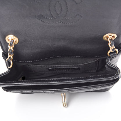 Chanel Lambskin Quilted Small Camellia Flower Flap Black 7 of 18