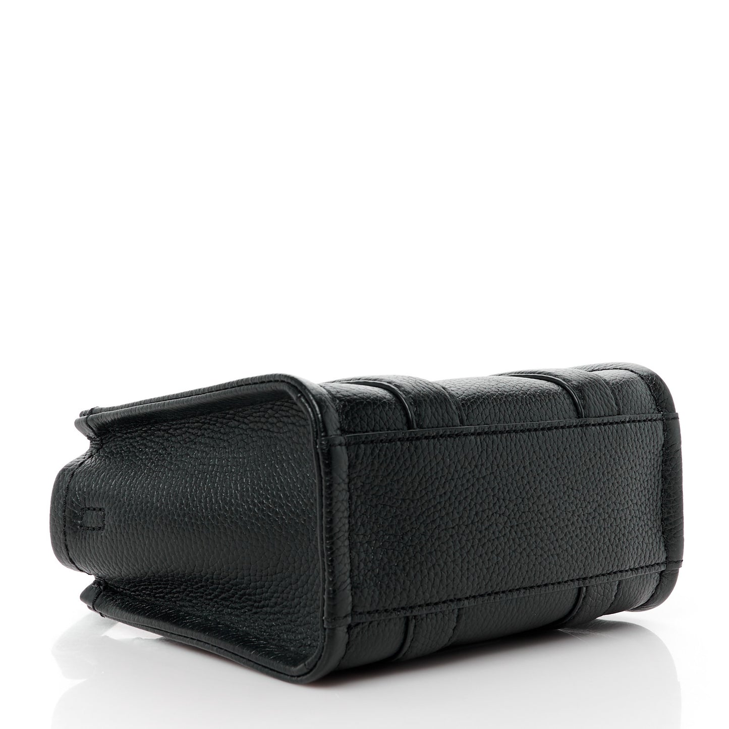 Grained Calfskin Micro The Tote Bag Black