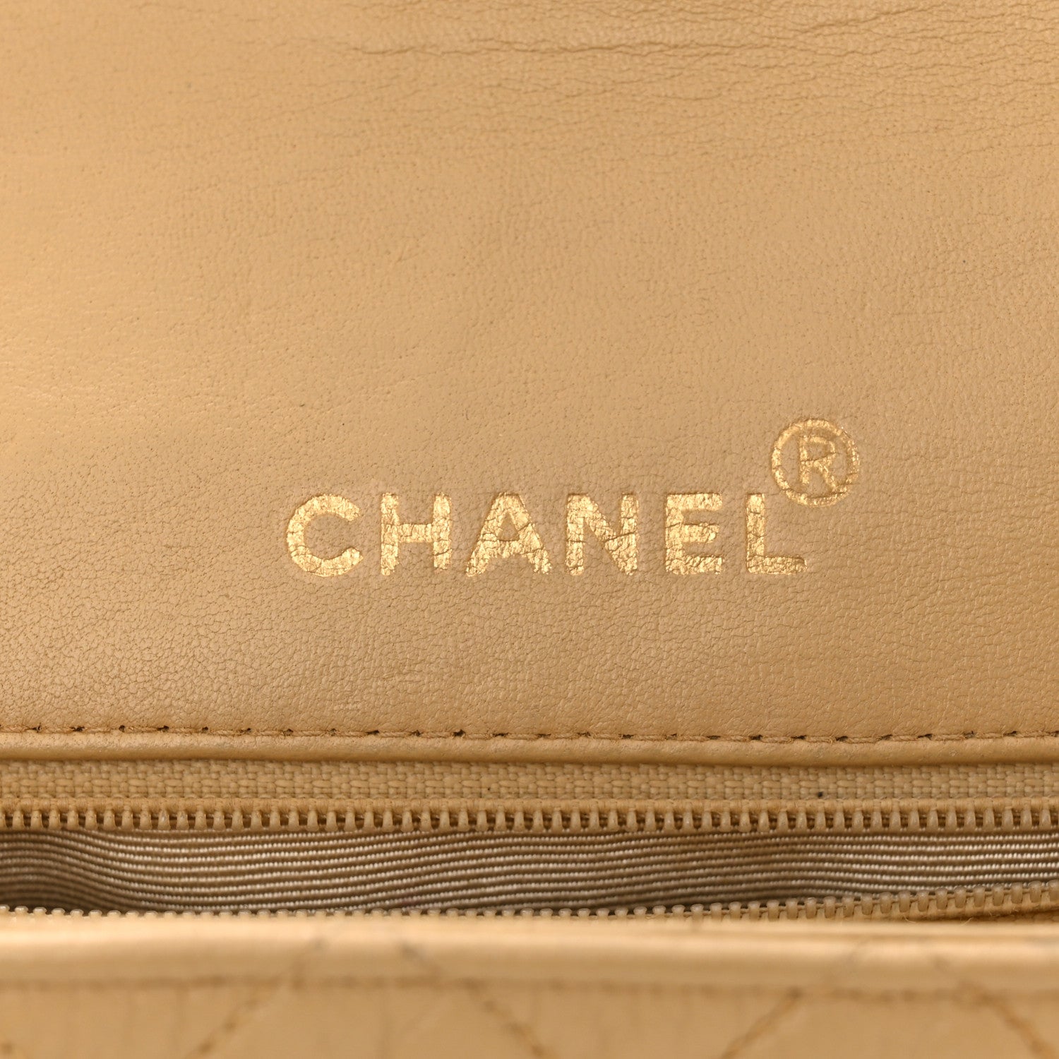 Chanel Lambskin Quilted Mini Square Flap Beige 6 of 10