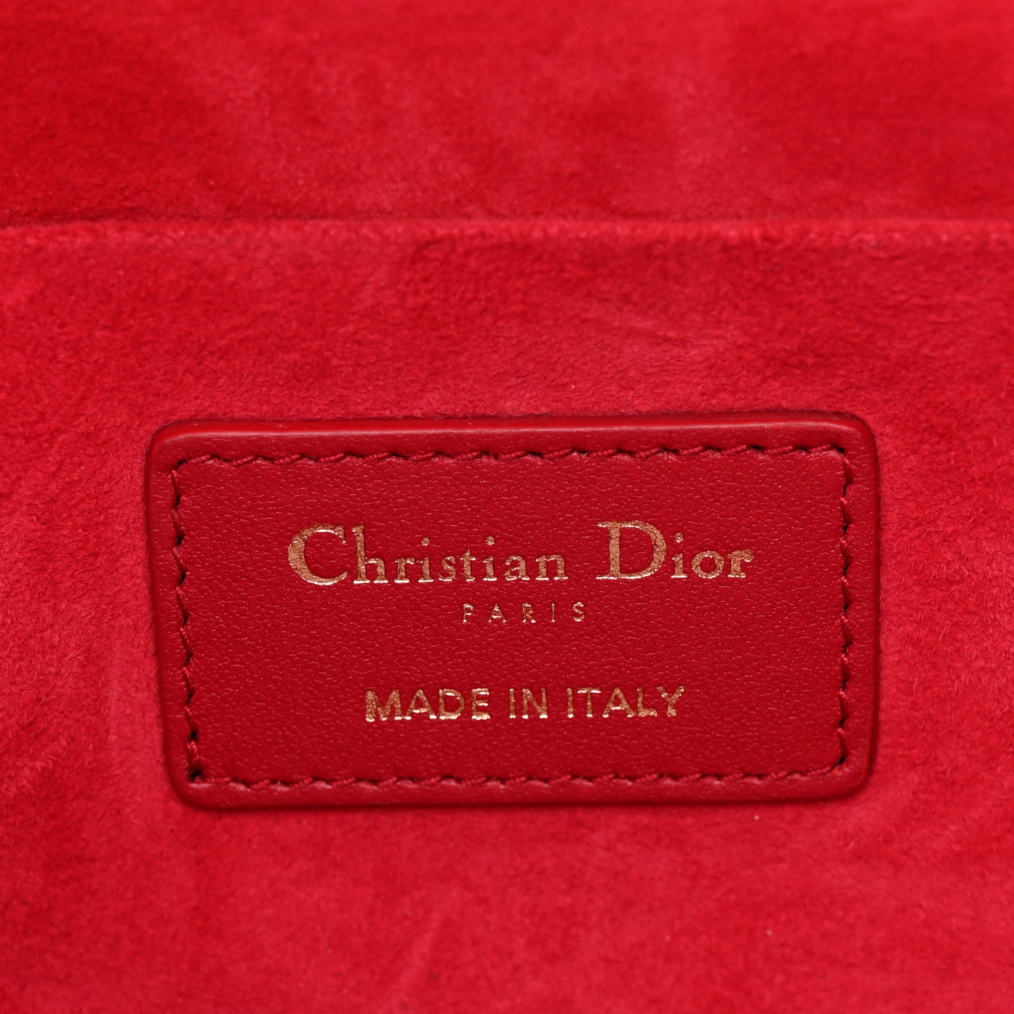 Lambskin Cannage Small Diortravel Vanity Case  Red