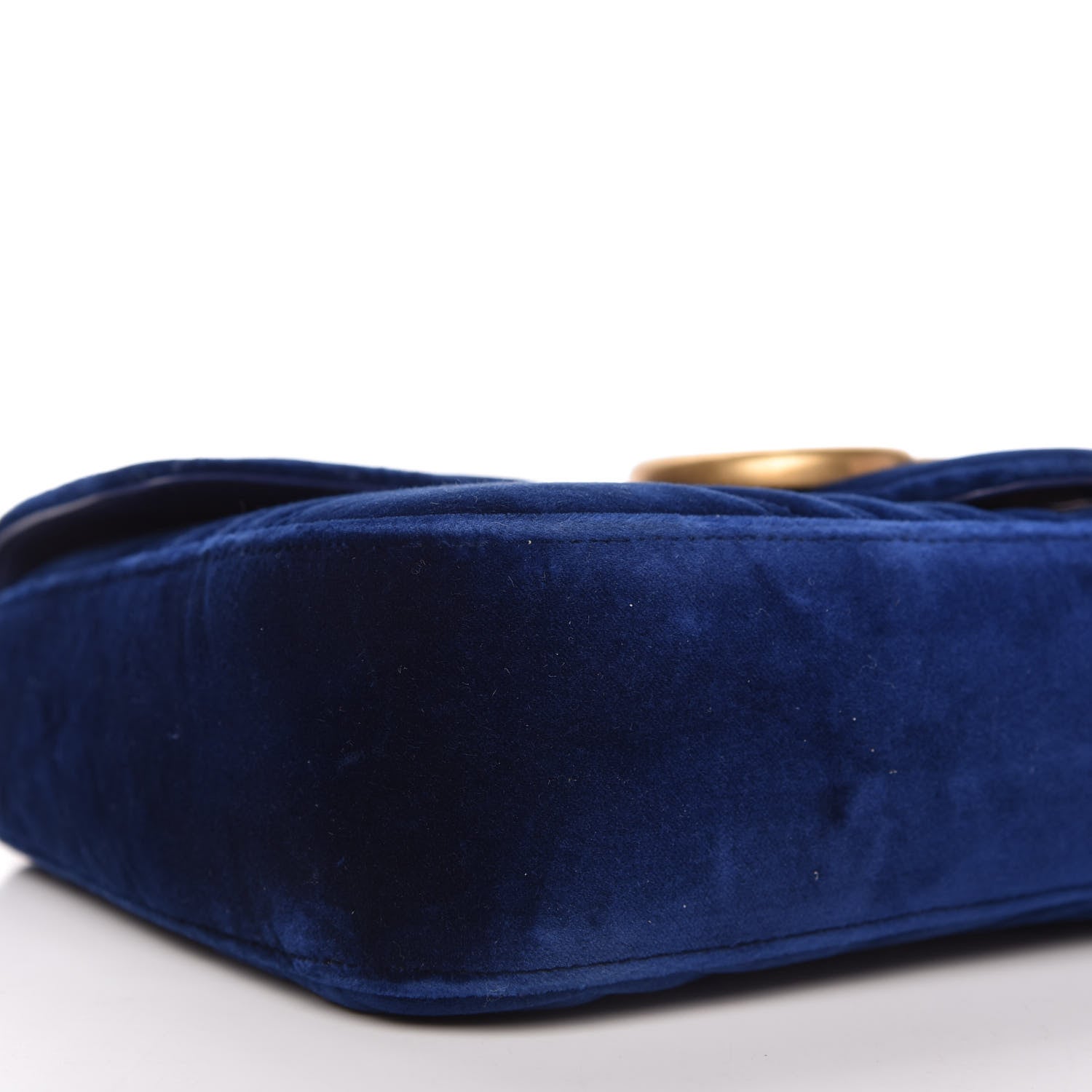 Gucci Velvet Matelasse Medium GG Marmont Shoulder Bag Cobalt Blue 6 of 11
