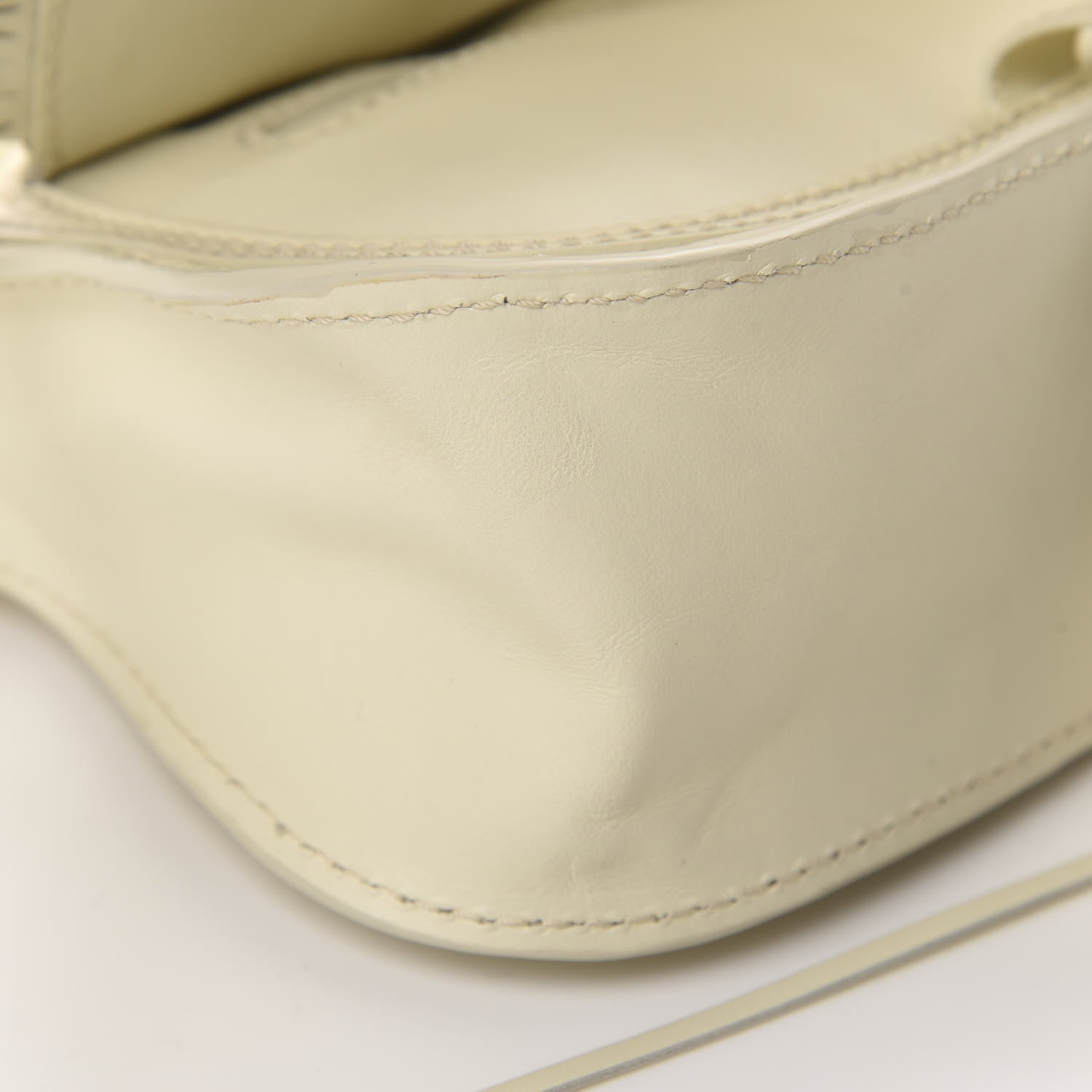Chloe Shiny Small Grain Calfskin Mini Marcie Multi Fringe Satchel Natural White 6 of 11