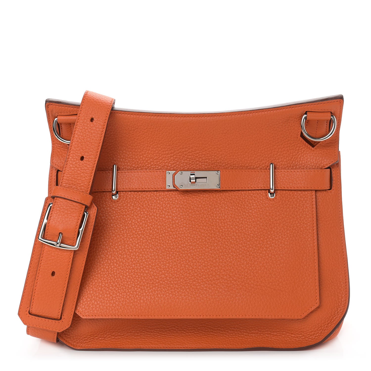 Hermes Taurillon Clemence Jypsiere 34 Orange 1 of 17