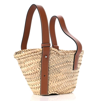 Loewe Raffia Small Basket Tote Bag Natural Tan 3 of 8