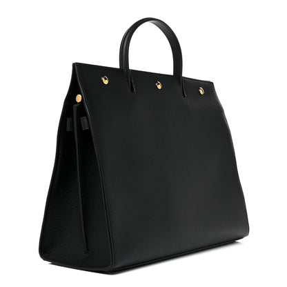 Burberry Grainy Calfskin Large Title Bag Black 3 of 18