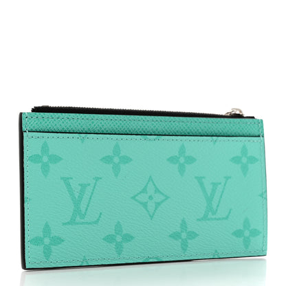 Louis Vuitton Taigarama Coin Card Holder Miami Green 3 of 6