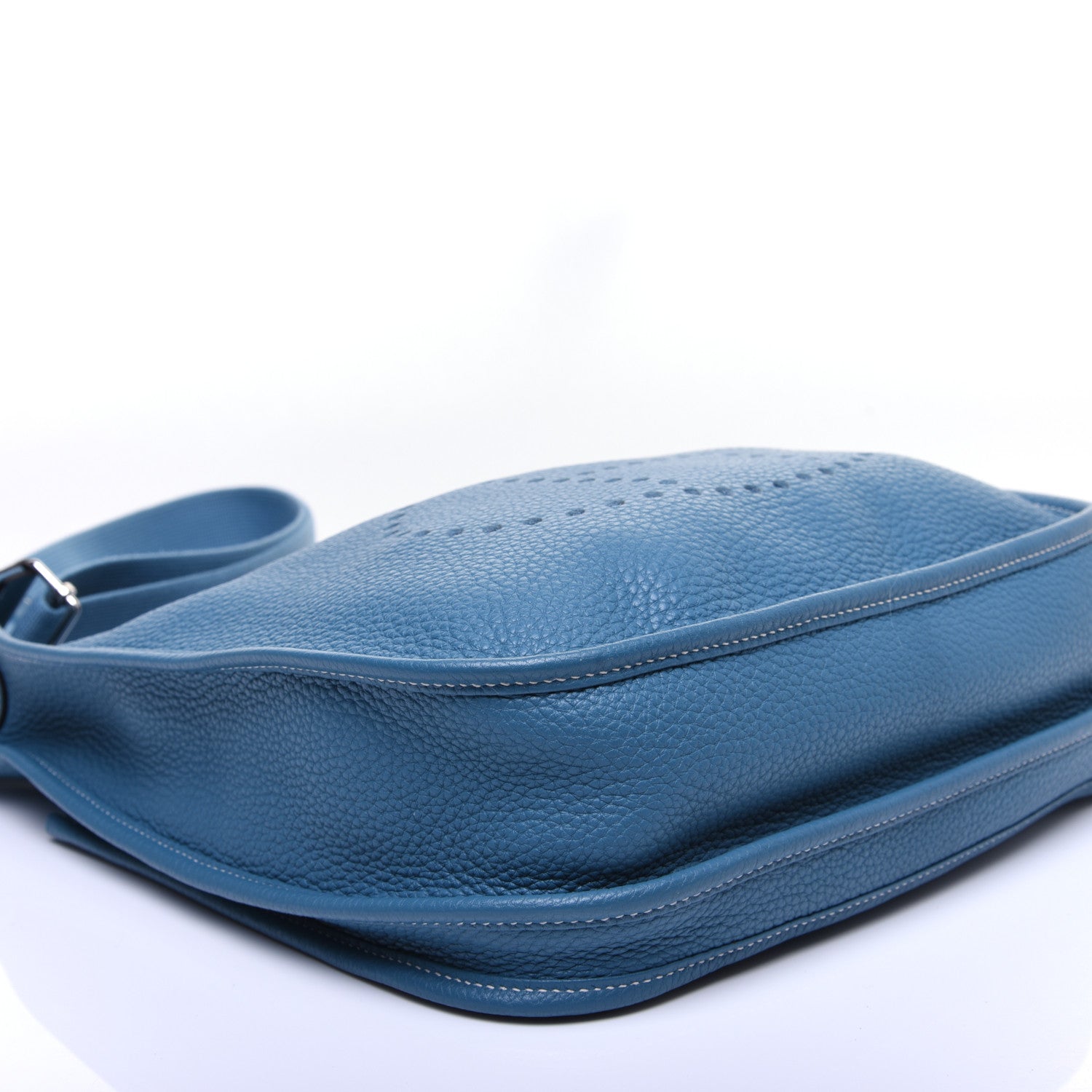 Hermes Taurillon Clemence Evelyne III PM Blue Jean 6 of 11