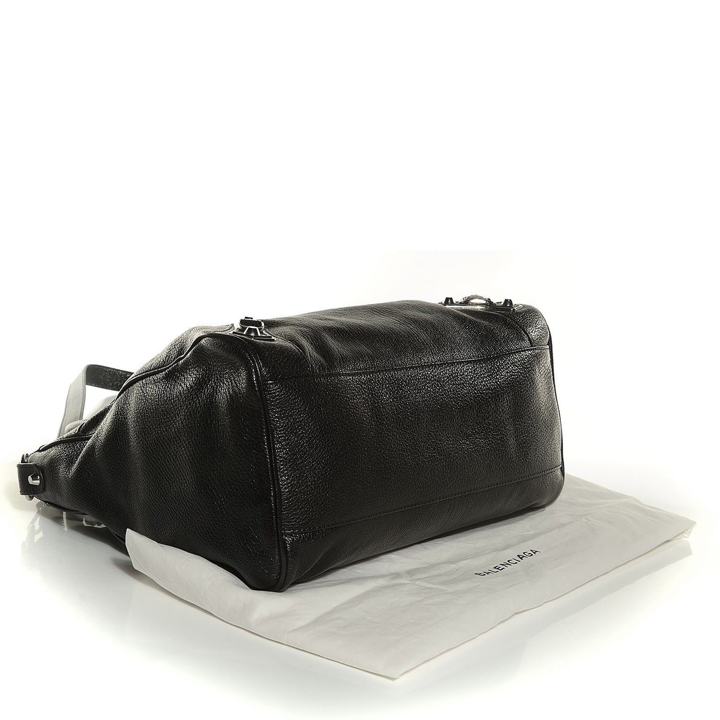 Chevre Silver Metallic Edge Hardware Velo Black