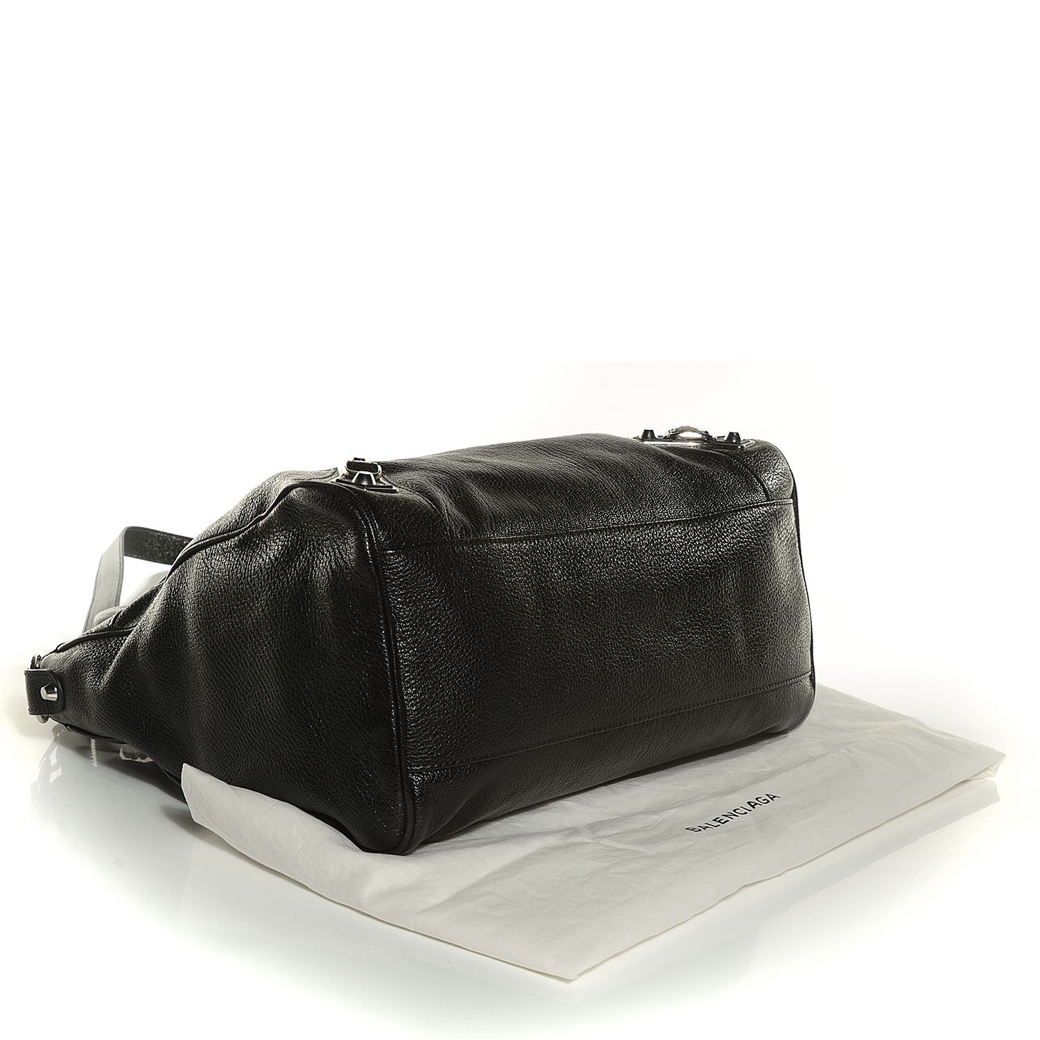 Balenciaga Chevre Silver Metallic Edge Hardware Velo Black 4 of 11