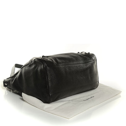 Balenciaga Chevre Silver Metallic Edge Hardware Velo Black 4 of 11