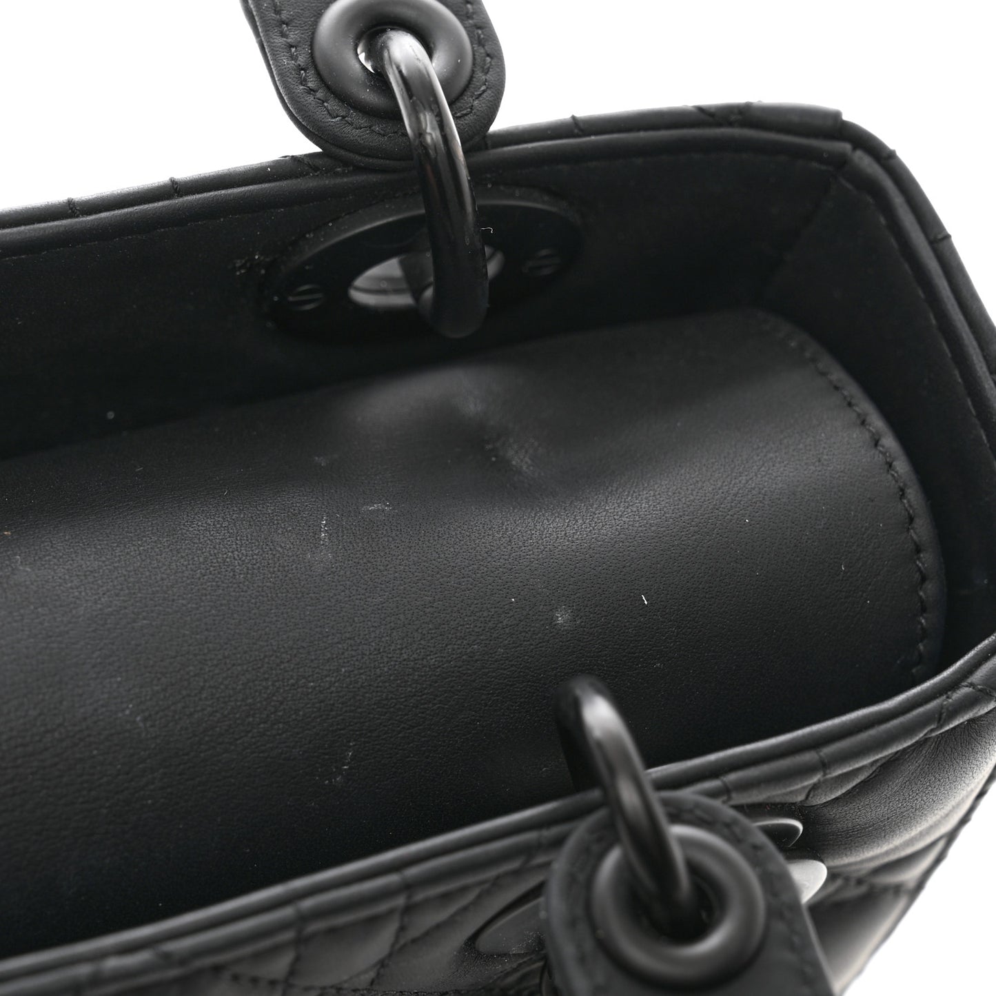Ultra Matte Calfskin Cannage Small My ABCDior Lady Dior Black