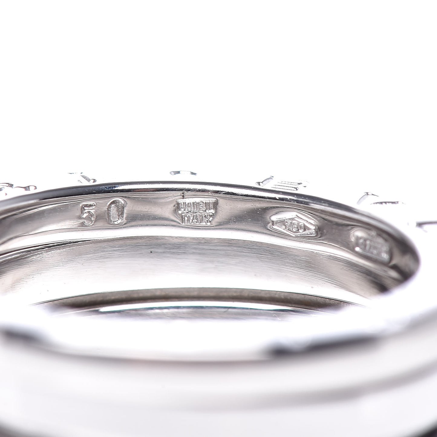 18K White Gold B.Zero1 Two-Band Ring 50 5.25
