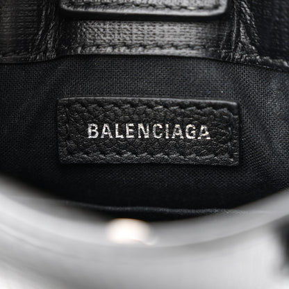 Balenciaga Squared Calfskin Logo Shopping Phone Holder Bag Black 6 of 10