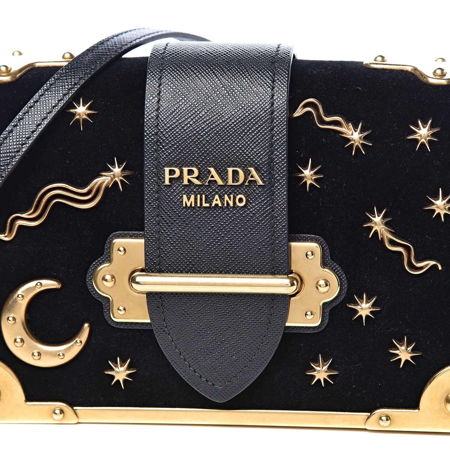 Prada Velvet Cahier Astrology Bag Black 13 of 13