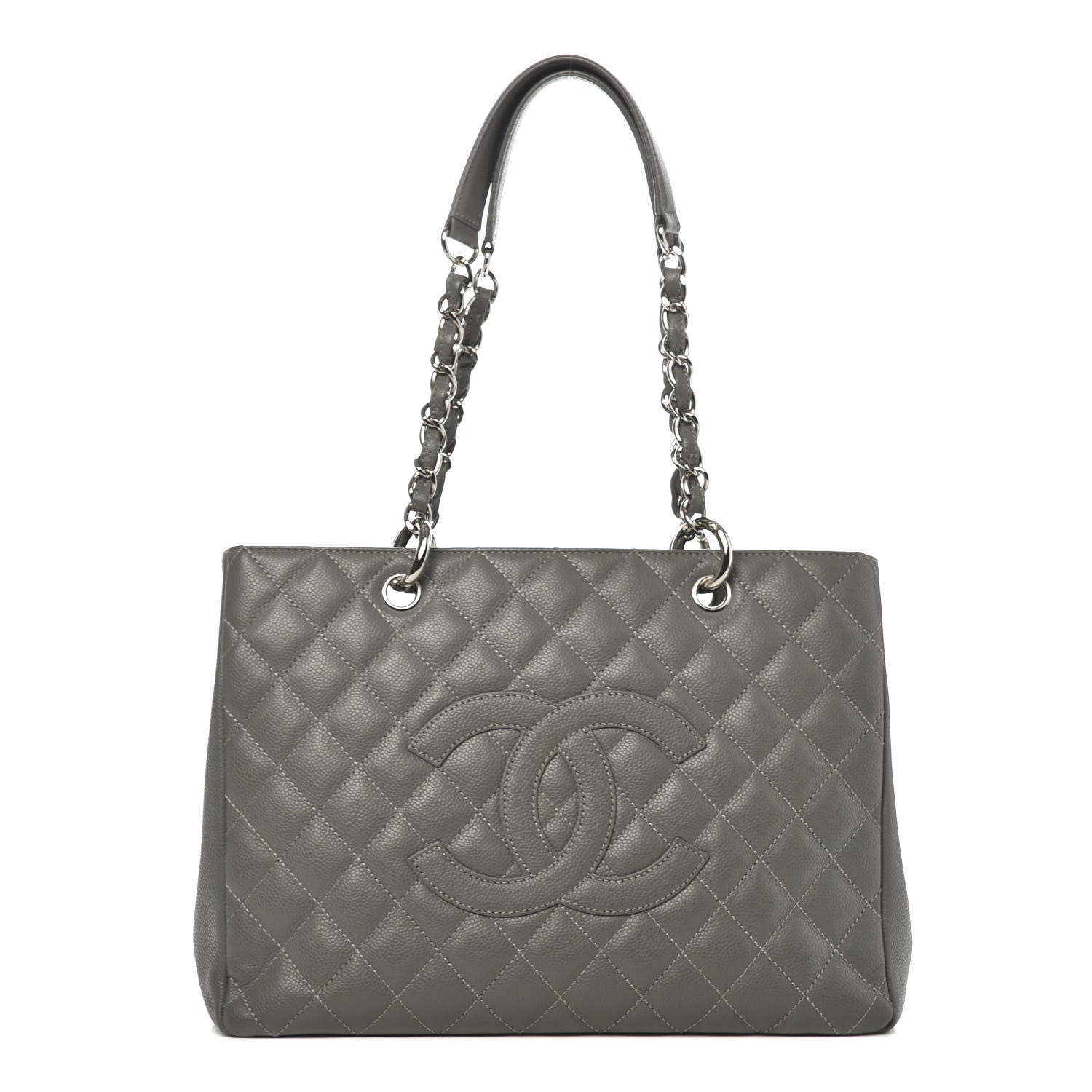 Chanel Caviar Quilted Grand Shopping Tote GST Grey 1 of 10