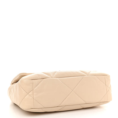 Chanel Goatskin Quilted Medium Chanel 19 Flap Light Beige 4 of 9