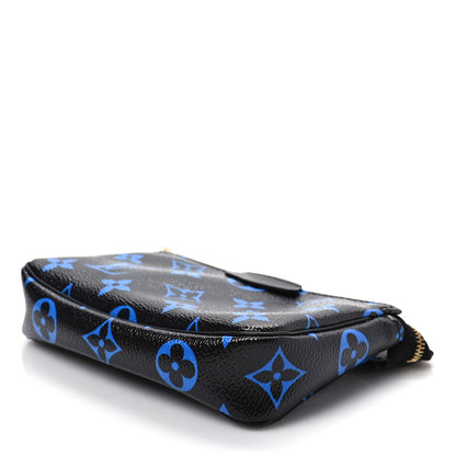 Louis Vuitton Colored Monogram Mini Pochette Accessories Blue Black 7 of 7