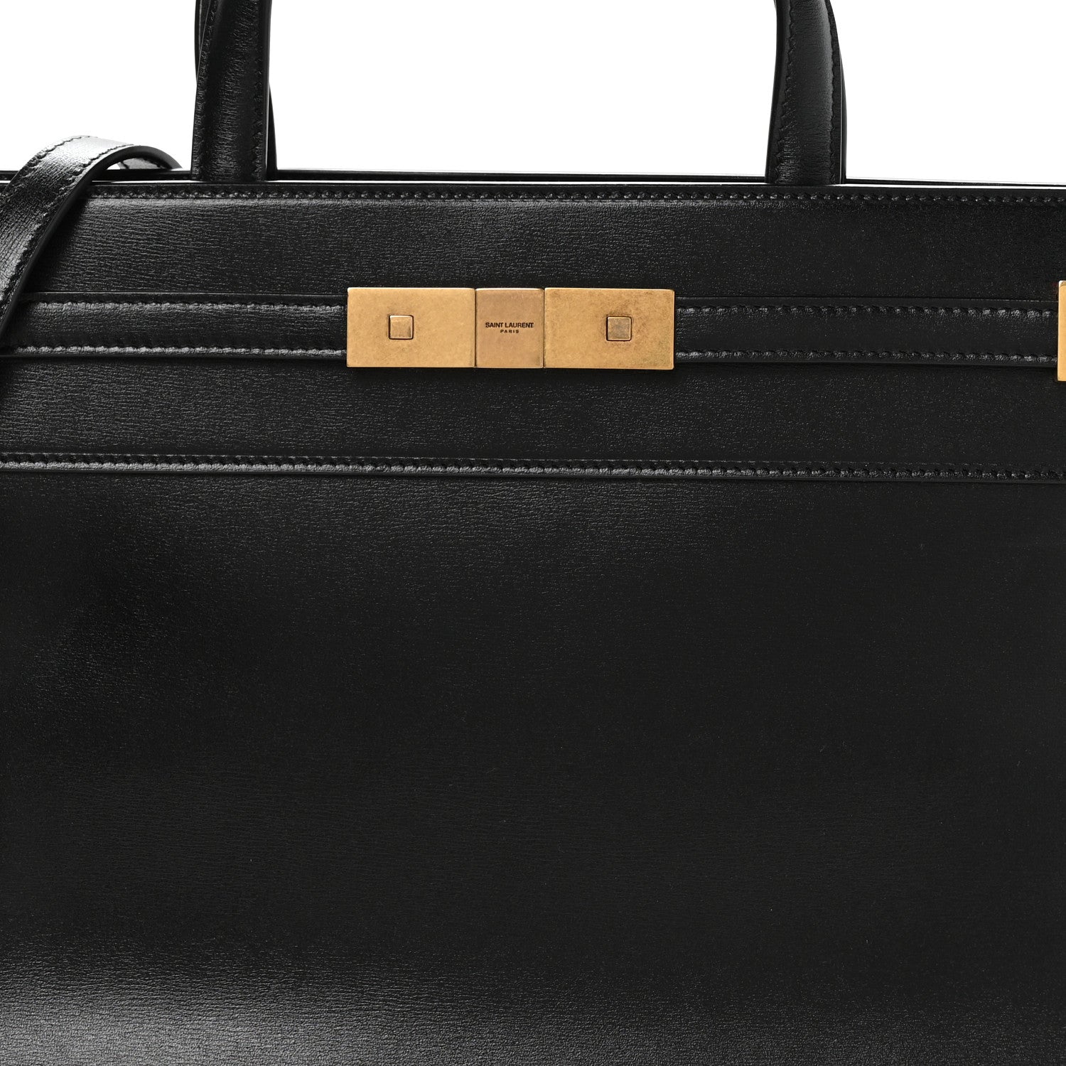 Saint Laurent Calfskin Small Manhattan Shopper Tote Black 8 of 10