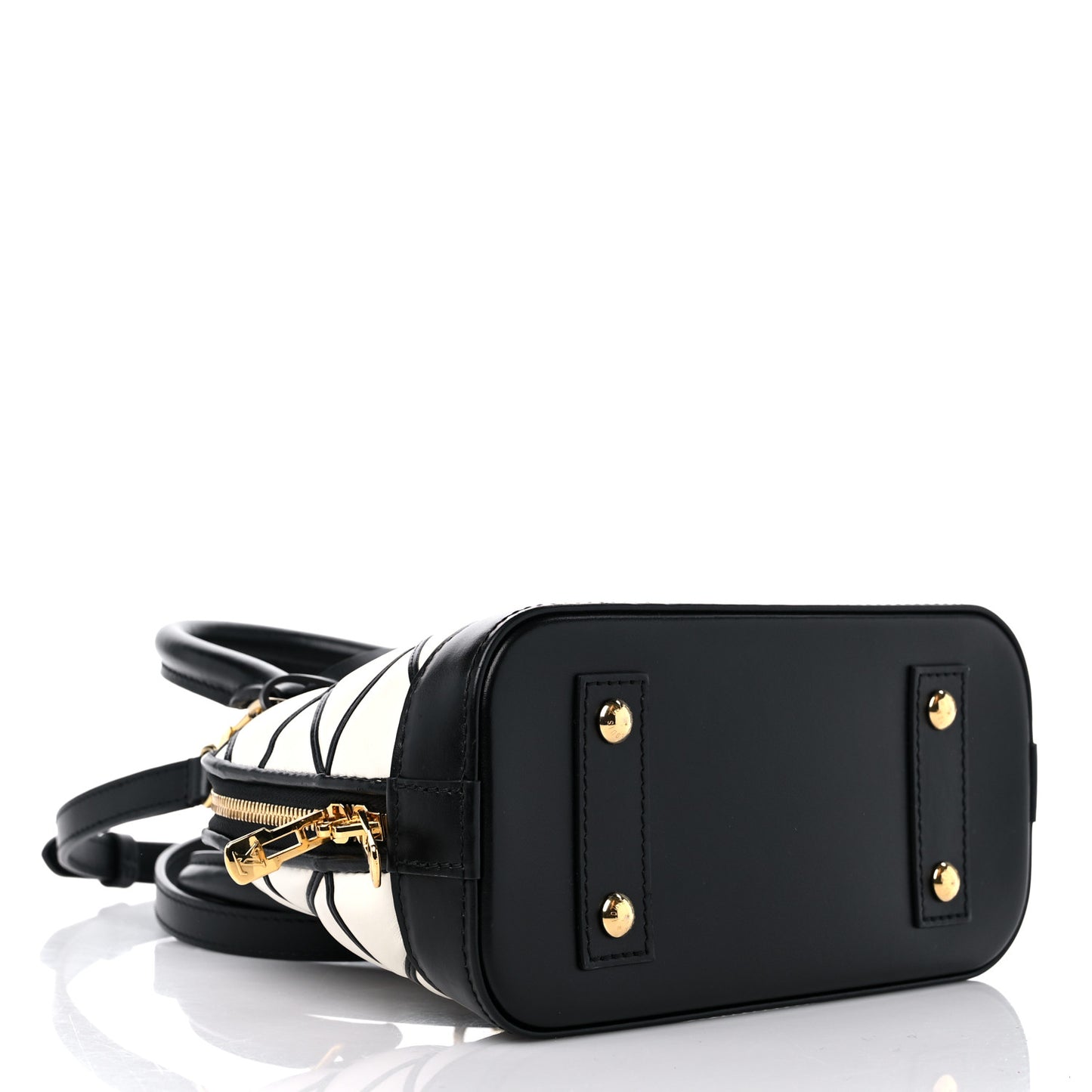 Lambskin Malletage Alma BB Black White