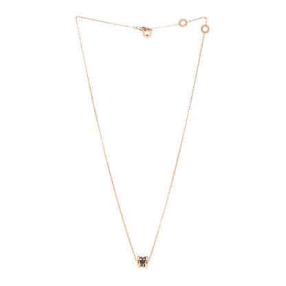 Bulgari 18K Rose Gold Cermet Small B.Zero1 Pendant Necklace 3 of 5