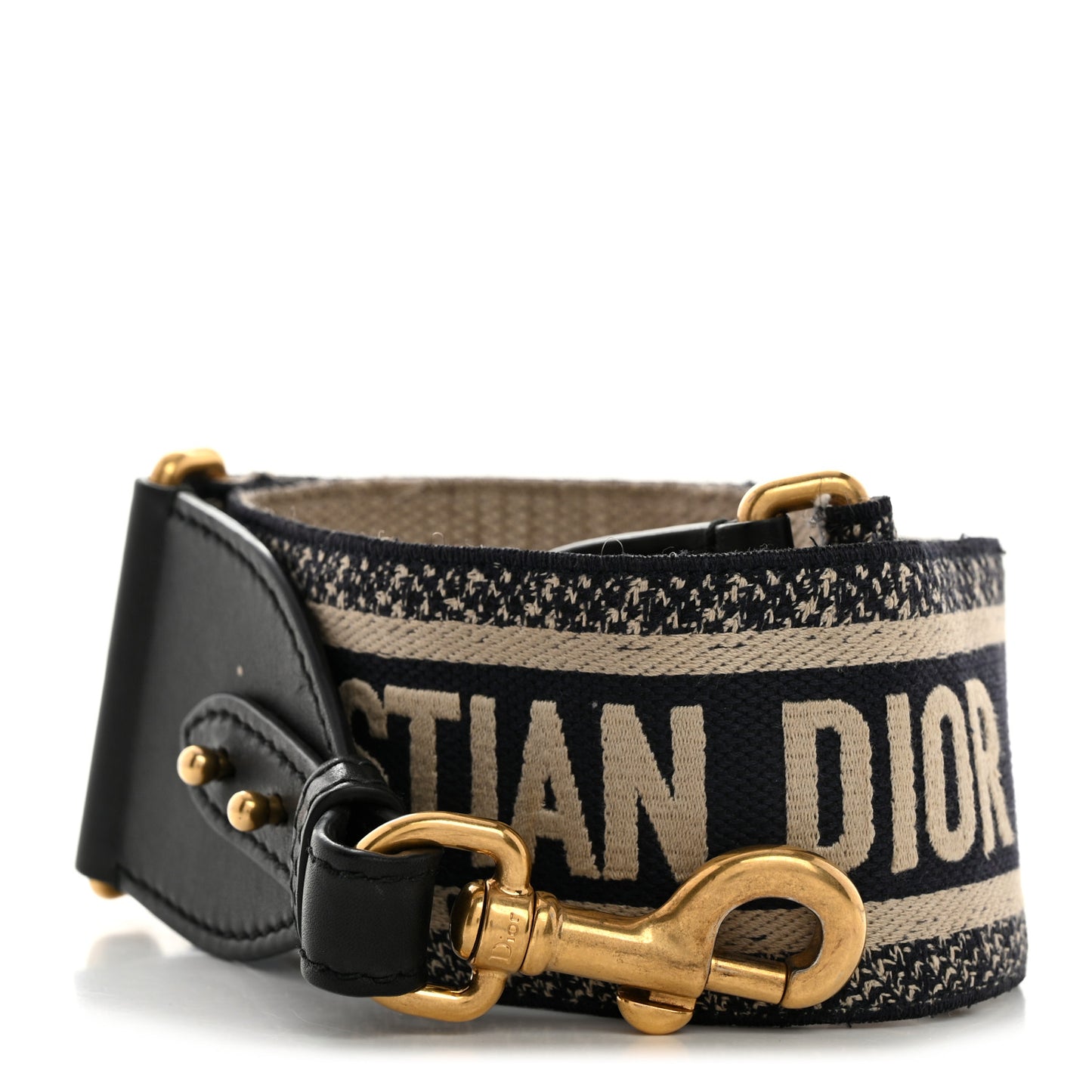 Canvas Embroidered Shoulder Strap Blue