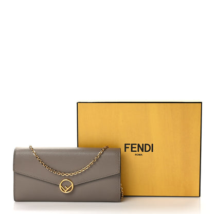 Fendi Vitello Cruise F is Fendi Continental Envelope Wallet on Chain Tortora 10 of 10