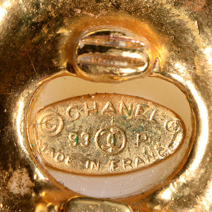 Chanel Pearl Clip On Earrings Gold 5 of 6